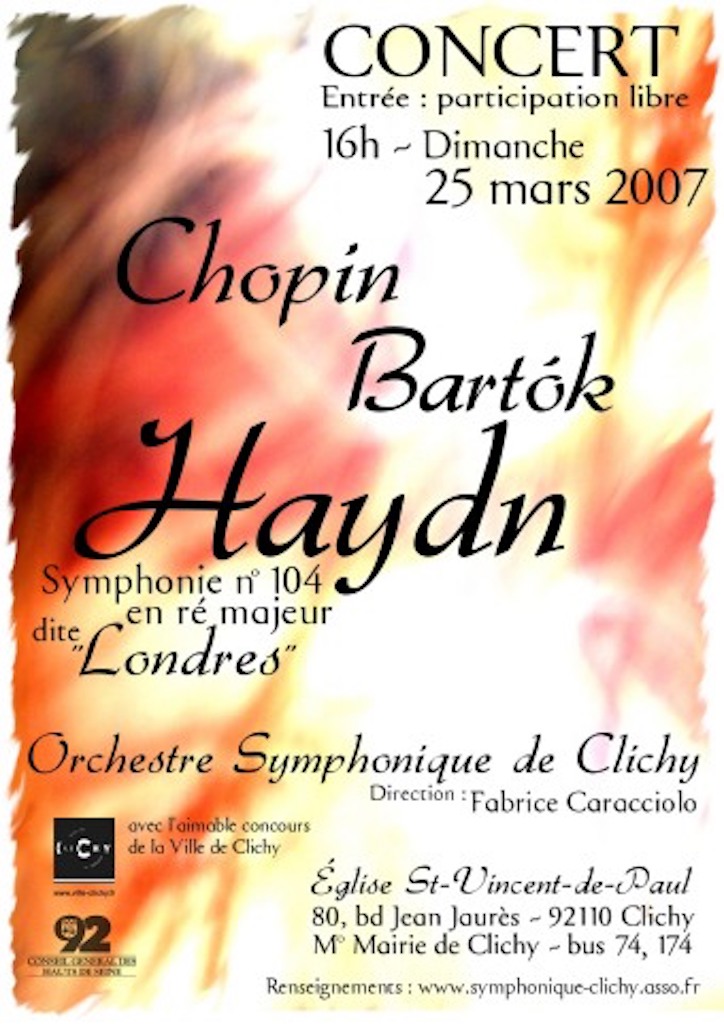 OSC - Concert 25 mars 2007 - Chopin, Bartok, Haydn