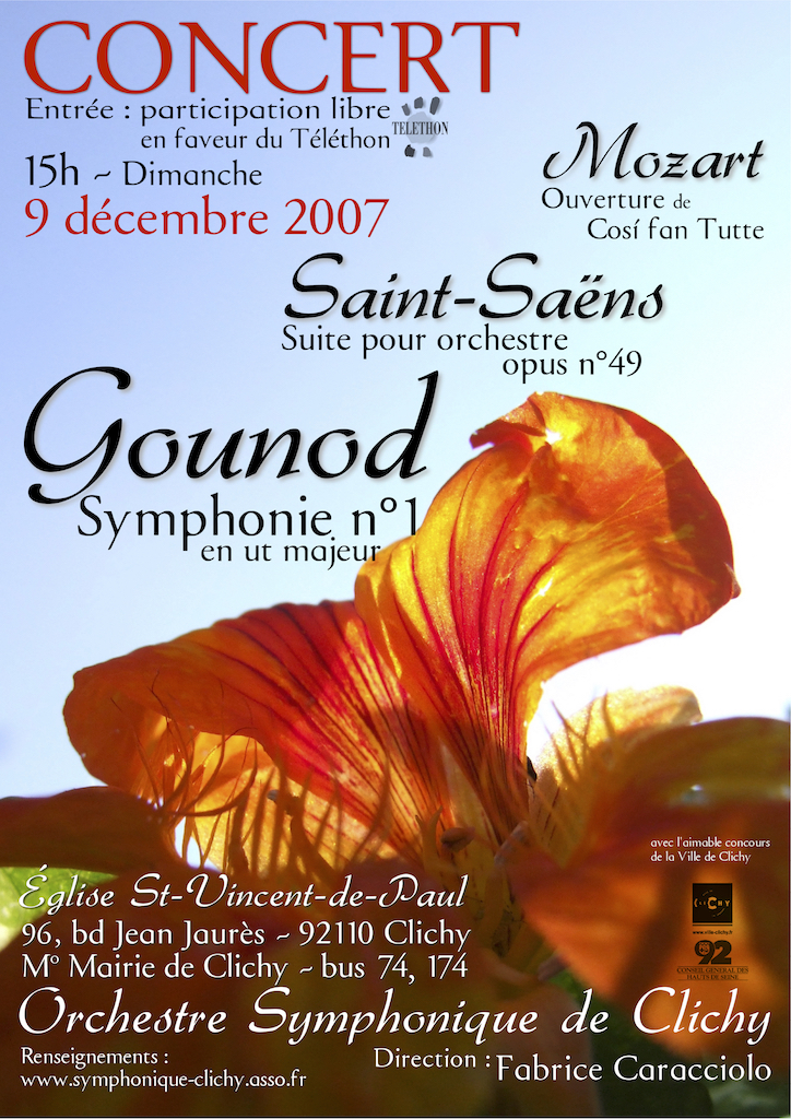 OSC - Concert - 07 Dec 2007 - MOZART, SAINT-SAËNS, GOUNOD
