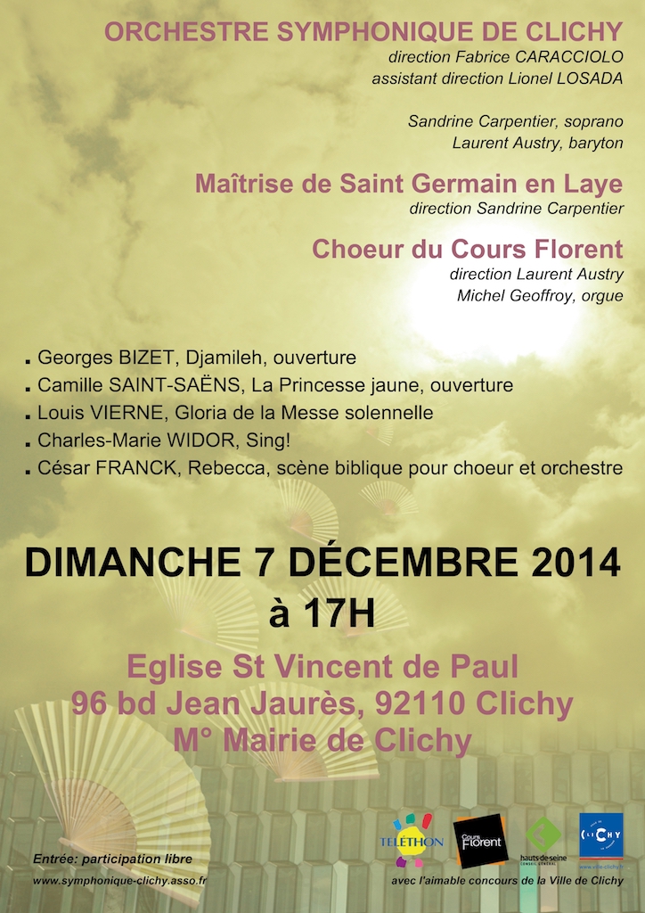 OSC - Concert 07 Dec 2014 - BIZET, SAINT-SAËNS, VIERNE, WIDOR, FRANCK